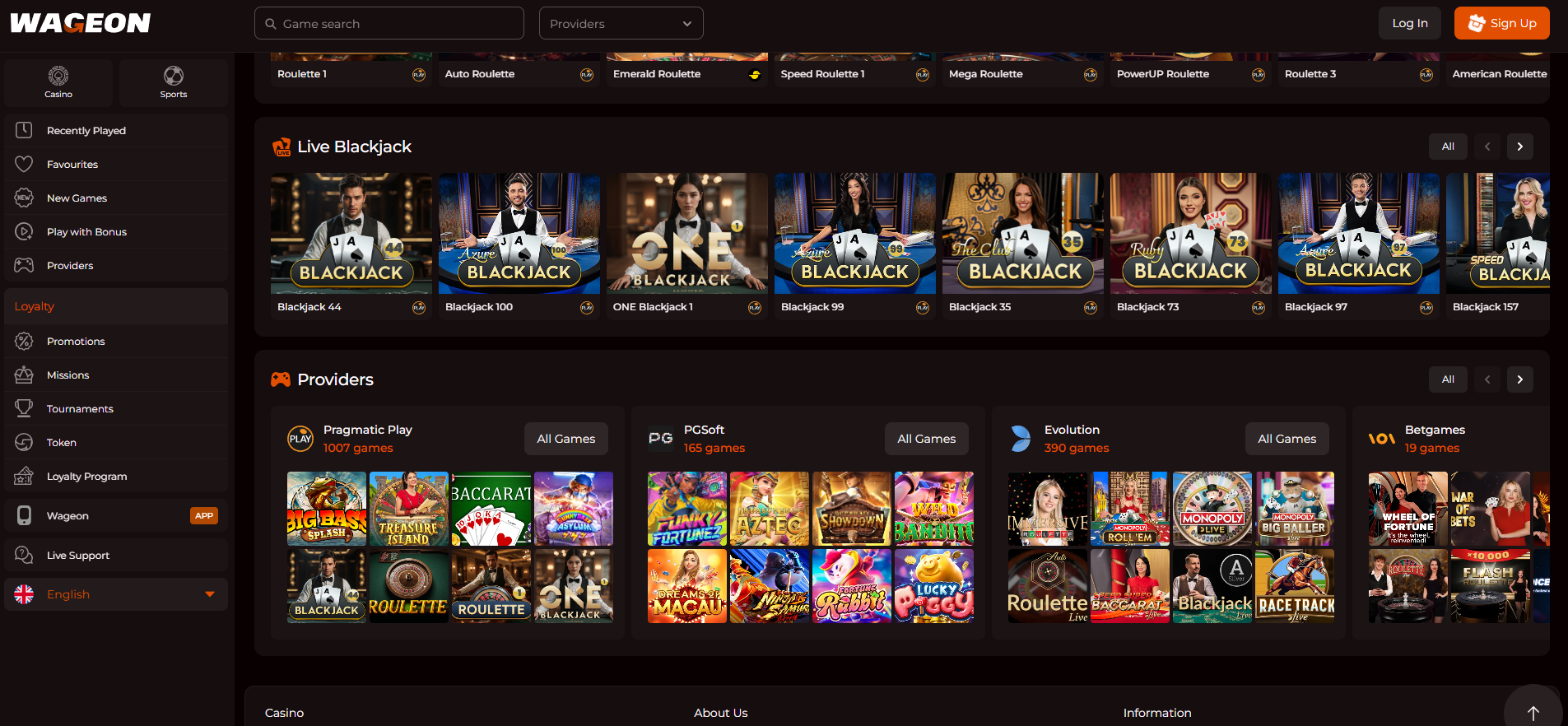 Wageon Casino Bonus